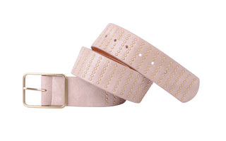 Stud-Covered Leather Belt