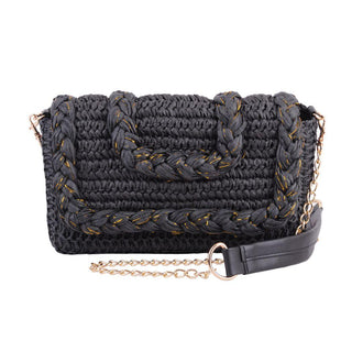 Golden Wicker Crossbody