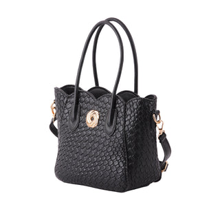 Scallop Brooch Tote Purse