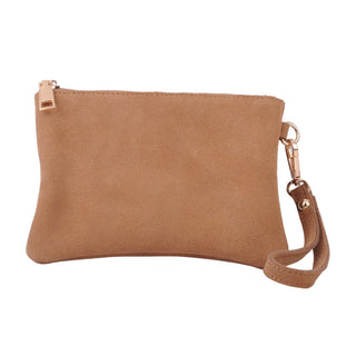 Suede Wristlet Pouch