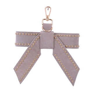 Studded Leather Bow Charm