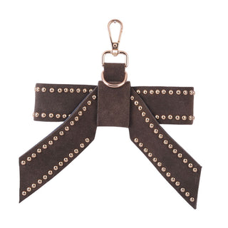 Studded Leather Bow Charm
