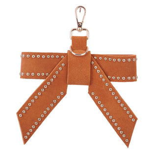Studded Leather Bow Charm