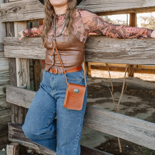 Grunge Stud Lined Leather Belt