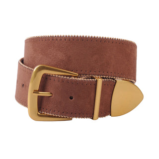 Zipper Lined Belt with Gold Hardware - Ships October 27th