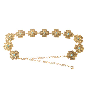 Embellished Western Cross Chain Belt