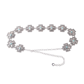 Embellished Western Cross Chain Belt