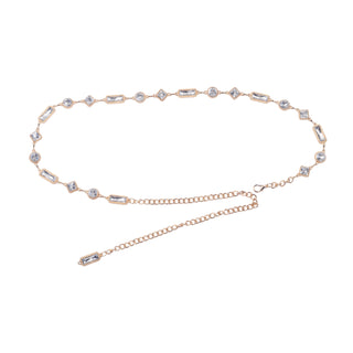 Geometric Gem Stone Chain Belt