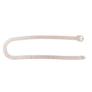 Crystal Mesh Belt with Oval Buckle