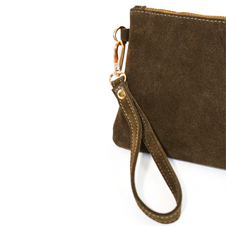 Suede Wristlet Pouch