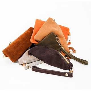 Suede Wristlet Pouch