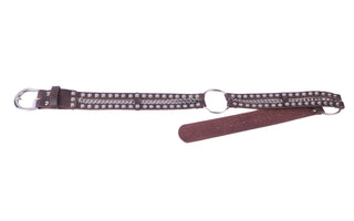 Edgy Ring Bound Chain Patent Leather Belt