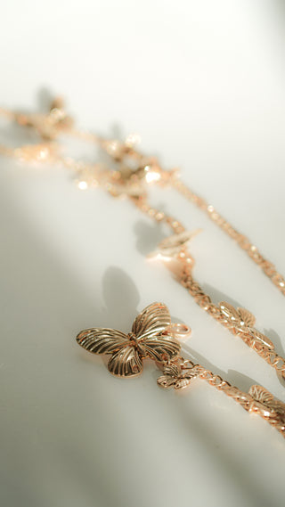Gold Butterfly Chain Belt - Ships December 22nd