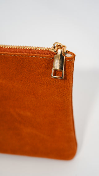 Suede Wristlet Pouch