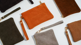 Suede Wristlet Pouch