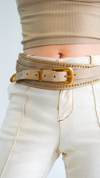Avant Garde Wide Studded Western Belt - Ships December 8th