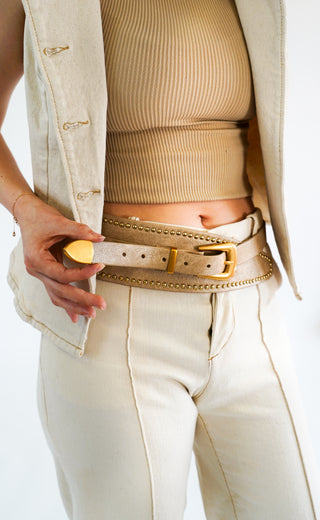 Avant Garde Wide Studded Western Belt - Ships December 8th
