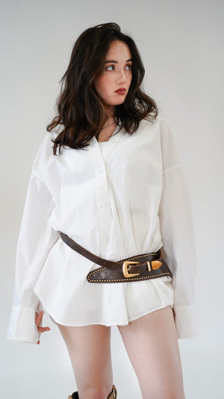 Avant Garde Wide Studded Western Belt - Ships December 8th