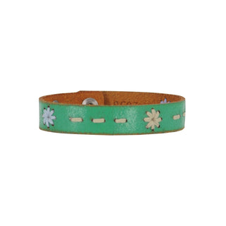 Floral Stitched Leather Bracelet - Bracelet - mostwantedusa