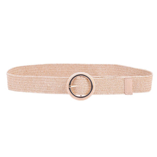 Simple Circle Acrylic Buckle Stretch Belt