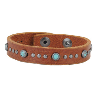 Skinny Turquoise and Studs Bracelet - mostwantedusa