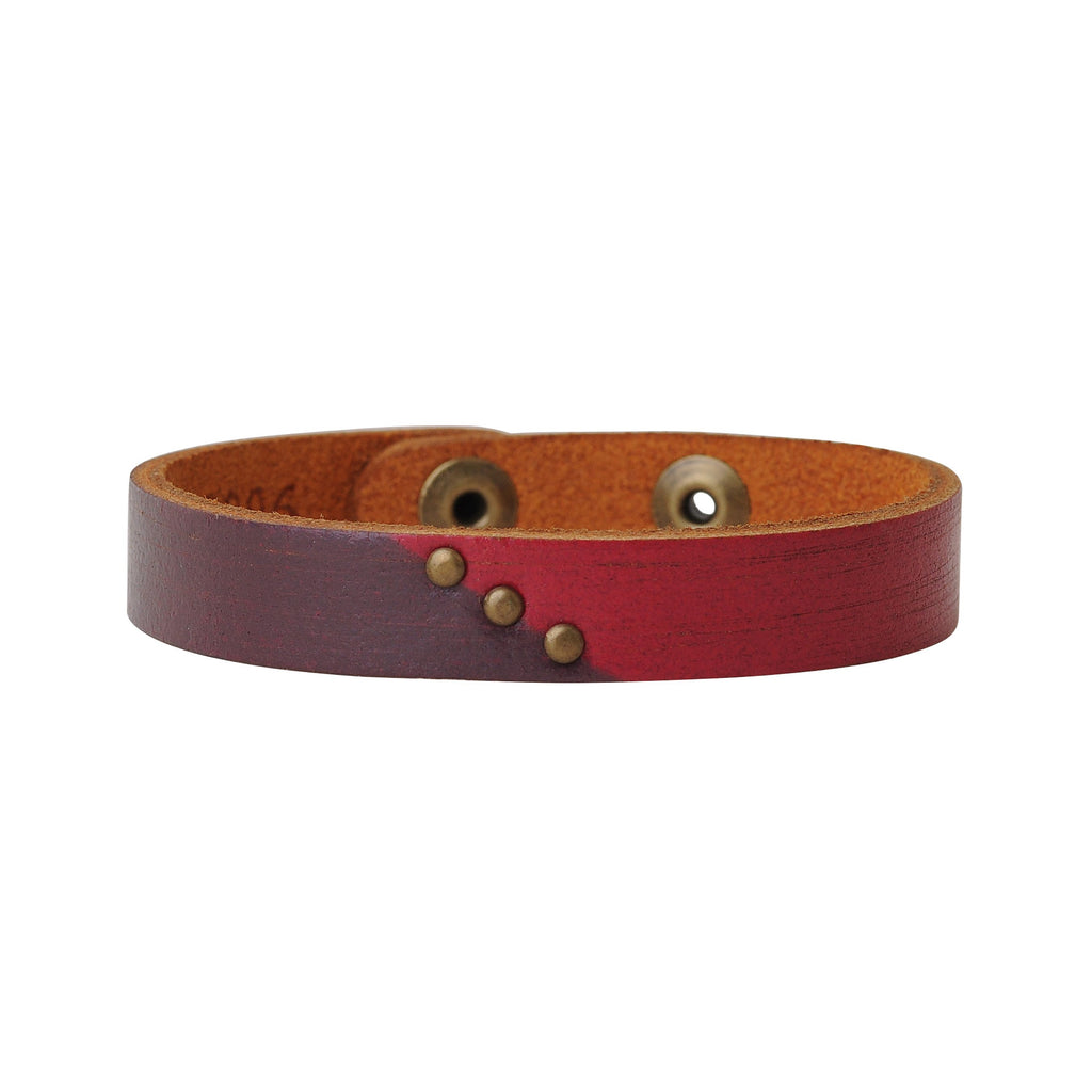 Two tone leather bracelet - mostwantedusa