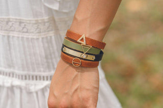 Gold Geo Accent Bracelets - mostwantedusa