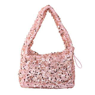 Fuzzy Sequin Scrunch Bag