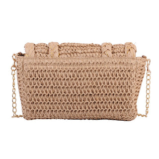 Wicker Crossbody with Braided Trim