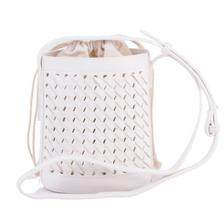 Woven Crossbody Handbag Faux Leather