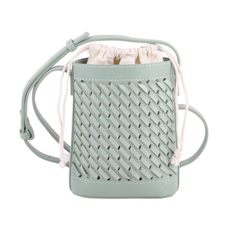 Woven Crossbody Handbag Faux Leather