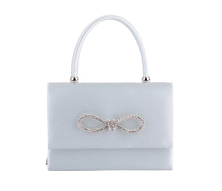 Satin Bag with Rhinestone Bow