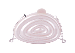 Spiraled Shell Acrylic Clutch