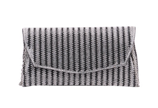 Sparkling Striped Evening Clutch