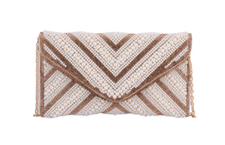 Pearl Adorned Envelope Clutch