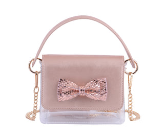 Clear Bag Adorned with Sparkly Bow