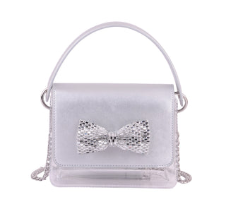 Clear Bag Adorned with Sparkly Bow