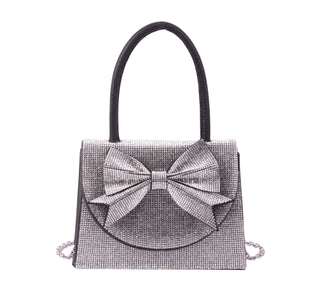 Rhinestone Bag Adorned with Bow