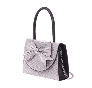 Rhinestone Bag Adorned with Bow