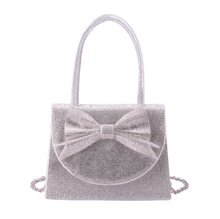 Rhinestone Bag Adorned with Bow