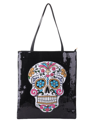 Day of the Dead Sequin Tote