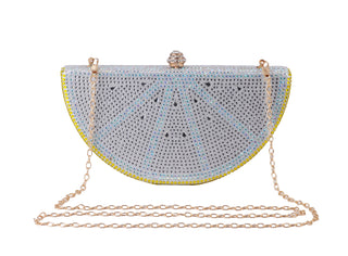 Rhinestone Lemon Clutch