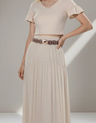 Oval Floral Disc Belt