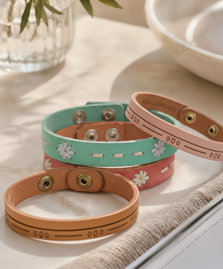Etched Three Circle Bracelet