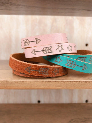 Arrow and Star tooled bracelet - Bracelet - mostwantedusa
