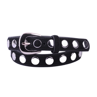Suede Belt with Wide Studs - Ships October 27th