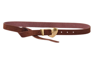 Skinny Suede Liquid Gold Buckle Belt- Ships July 21st