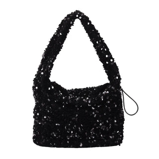 Fuzzy Sequin Scrunchie Bag