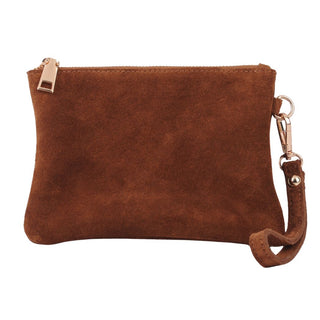 Suede Wristlet Pouch