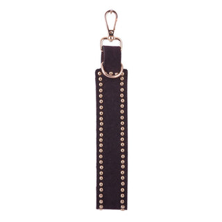 Simplistic Studded Suede Bag Charm - Ships July 21